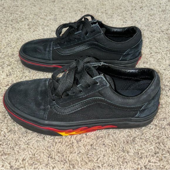 Boys Vans Old School Black Sneakers Size 5 - Picture 5 of 7